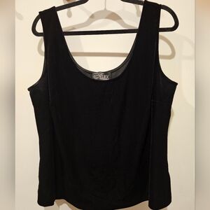 Alex Evenings Velvet Tank Top Size 2x Black Plus Size